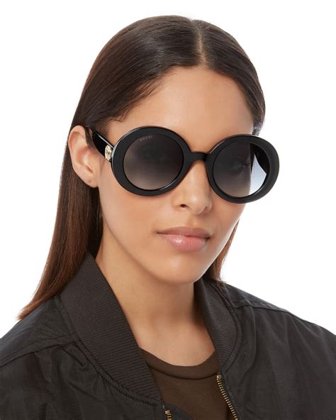 gucci black round sunglasses|gucci vintage round sunglasses.